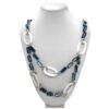 ECOO2-Necklace-cotton-flower-Bianco-multistrato-azzurroNero-argento-4