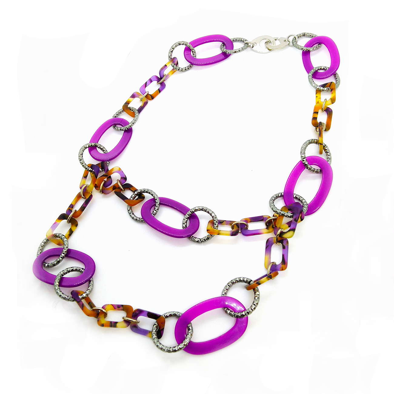 ECOO5-Necklace-cotton-flower-magenta-tartaruga-viola-1