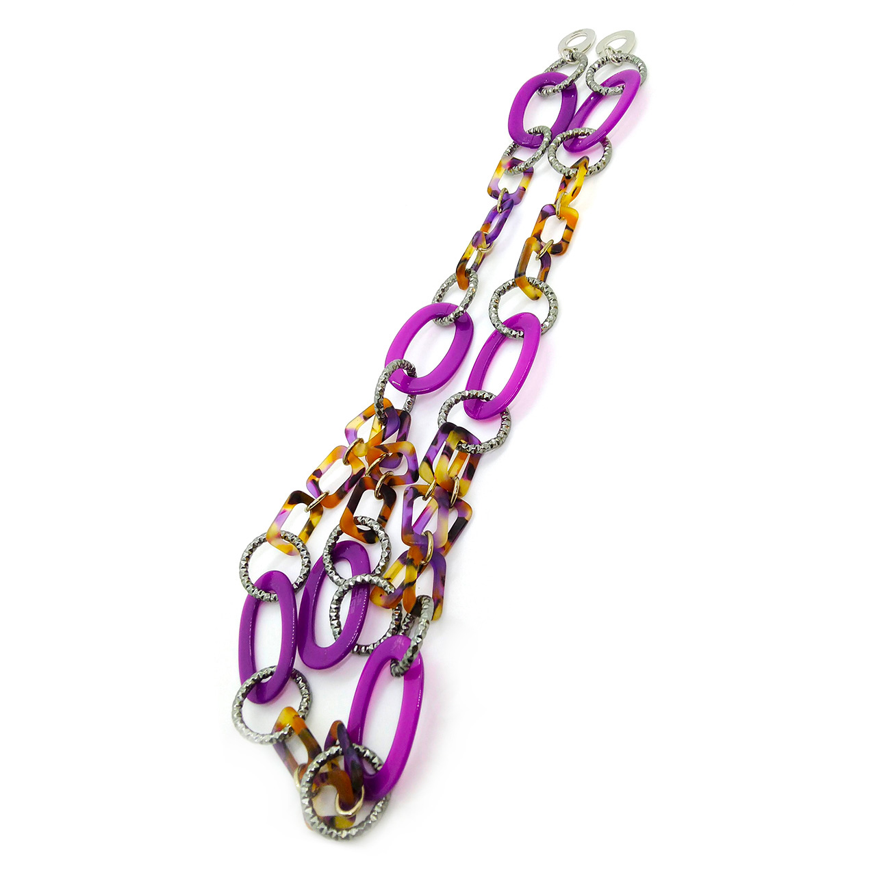 ECOO5-Necklace-cotton-flower-magenta-tartaruga-viola-2